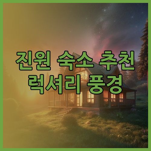 진원 여행 숙소 고민은 이제 그만! 숨막히는 풍경과 럭셔리함을 모두 갖춘 곳은 어디일까?