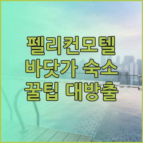 펠리컨 모텔 산 리모.. 바닷가 근처 숙소 찾는다면? 놓치면 후회할 꿀팁!