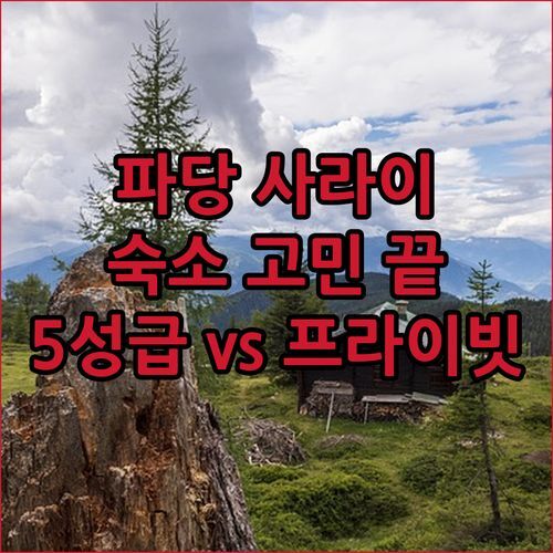 파당 사라이 숙소 고민 끝! 5성급 호텔부터 프라이빗 하우스까지 완벽 비교!