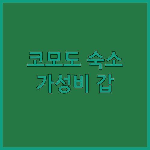 코모도 여행객 필독 코모도 로지 숙박 후기 가성비 갑인 이유!