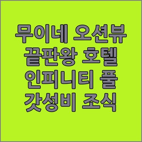 무이네 오션뷰 끝판왕! 비폴 무이네 호텔 앤 스파.. 인피니티 풀 & 갓성비 조식 놓치지 마세요!