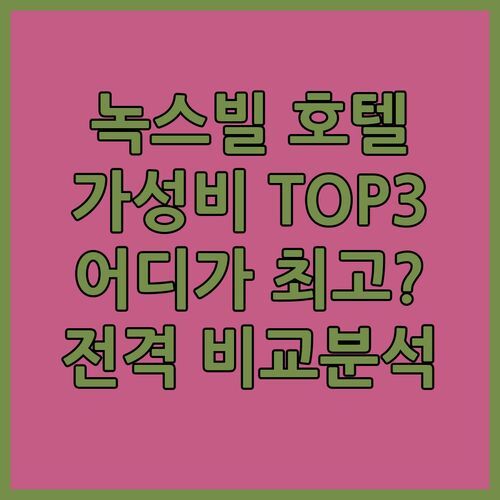 가성비 갑! 녹스빌 호텔 TOP 3 전격 비교.. 더 테네시안 vs 올리버 vs 컴벌랜드 하우스, 어디가 좋을까?