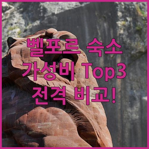 프랑스 벨포르 호텔 추천 가성비 갑 숙소 Top 3 전격 비교!