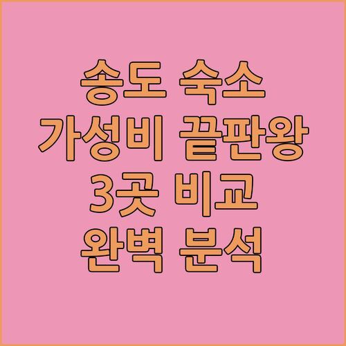 부산 송도 가성비 숙소는 여기! 브라운도트호텔, 엘모멘토, 부산비치호텔 완벽 비교!