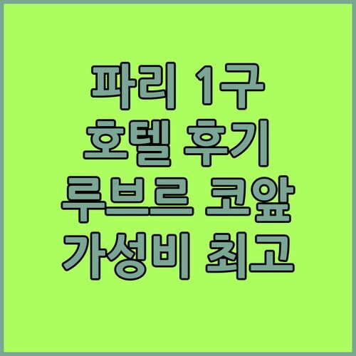 파리 1구 호텔 데 듀크 당주 숙박 후기! 루브르 박물관 코앞, 가성비 최고