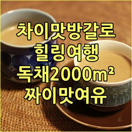 차이맛 방갈로에서 힐링! 2000m² 독채에서 즐기는 짜이맛의 여유!