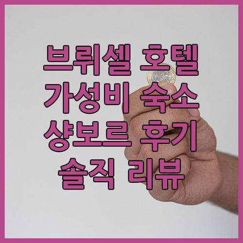 브뤼셀 호텔 샹보르 숙박 후기! 솔직히 이 가격에 이런 퀄리티… 실화?!