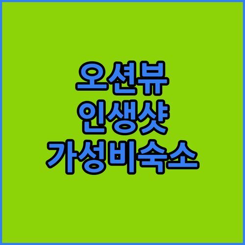 버니 비치 호텔 오션뷰 객실 후기! 인생샷 보장, 가성비 숙소!