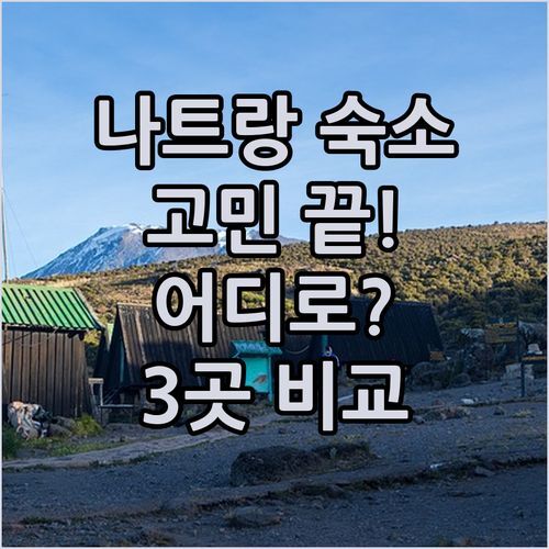 나트랑 숙소 고민 끝! 벤타나 호텔 vs 파노라마 스타 비치 vs 홀리 파노라마 어디로 갈까?