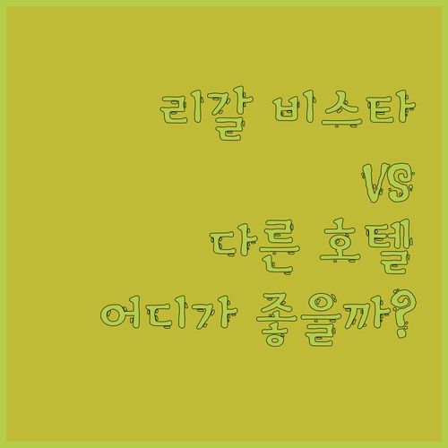 호텔 리갈 비스타’ vs ‘다른 호텔’ 비교 분석! 어디서 묵어야 후회 없을까?