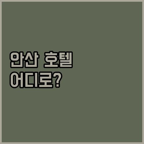 안산 호텔 고민 끝! ✨ 스퀘어 호텔 vs 엠블던, 당신의 선택은?! 리얼 후기 공개!