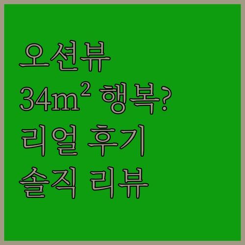 히가시이즈 오션뷰 스튜디오, 34m²의 행복? 실제 투숙객 리얼 후기!