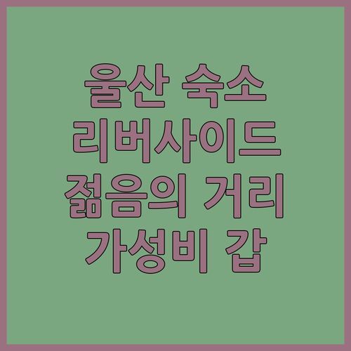 울산 호텔리버사이드 숙박 후기 젊음의 거리 뷰 맛집! 가성비 갑?