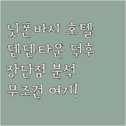 닛폰바시 크리스탈 호텔, 덴덴타운 덕후라면 무조건 여기! 장점 & 단점 낱낱 분석!
