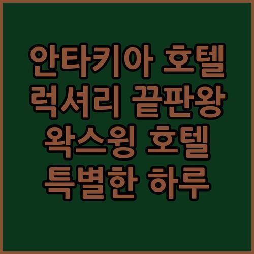 안타키아 럭셔리 호텔 끝판왕👑 Waxwing Hotel! 특별한 하루를 위한 선택✨