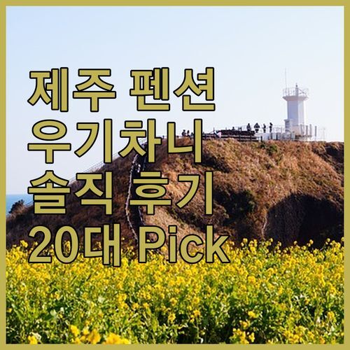 제주 우기차니 펜션 vs 더 포 그레이스 리조트! 솔직 후기로 20대가 Pick한 곳은 어디?