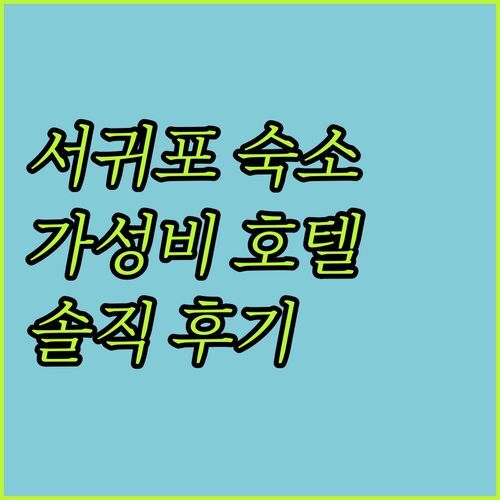 서귀포 가성비 끝판왕 호텔 윈스토리! 후회없는 선택일까? 솔직 후기!