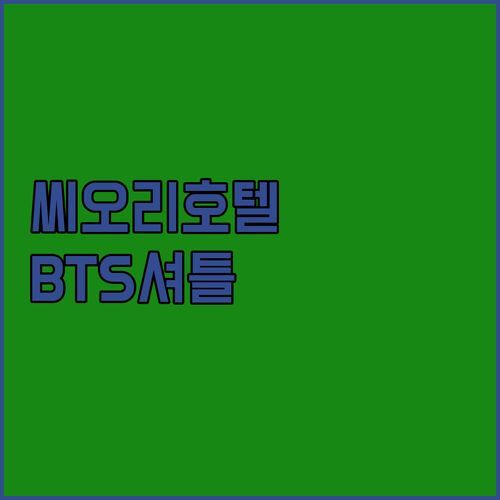 씨오리 호텔 스쿰윗 107, BTS 셔틀 진짜일까? 아묻따 예약하게 만드는 장단점 전격 비교!
