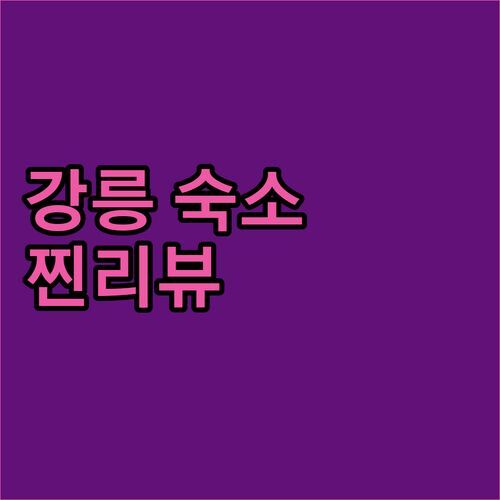 강릉 여행 숙소 선택 꿀팁 실제 투숙객 리뷰 기반 추천