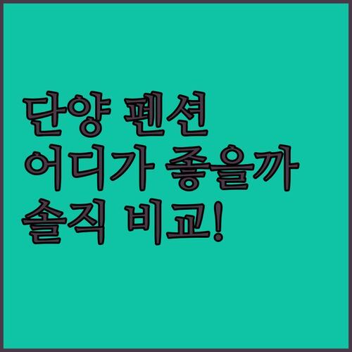 단양 펜션 어디가 좋을까? 온달과 평강 vs 꽃들의 물감찾기, 솔직 비교!