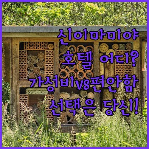 신이마미야 호텔, 가성비 vs 편안함 당신의 선택은?